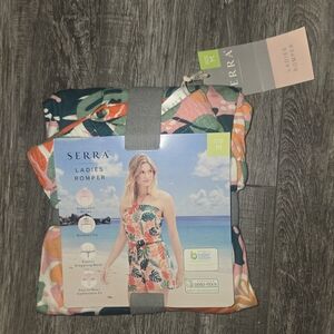 Serra Ladies Romper with Colorful Tropical Design